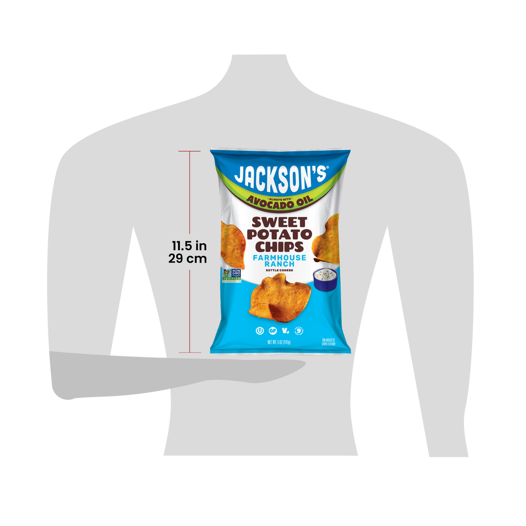 Jackson's 5oz bag for scale that is 11.5in tall.