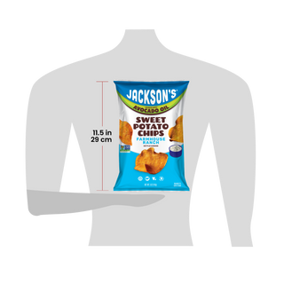 Jackson's 5oz bag for scale that is 11.5in tall.