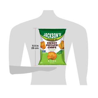 Jackson's 5oz bag for scale that is 11.5in tall.