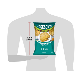 Bag of Jackson's 5oz for scale at 11.5 inches tall