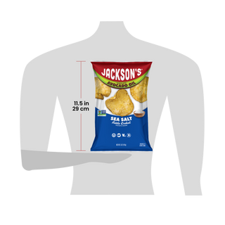 Bag of Jackson's 5oz for scale at 11.5 inches tall