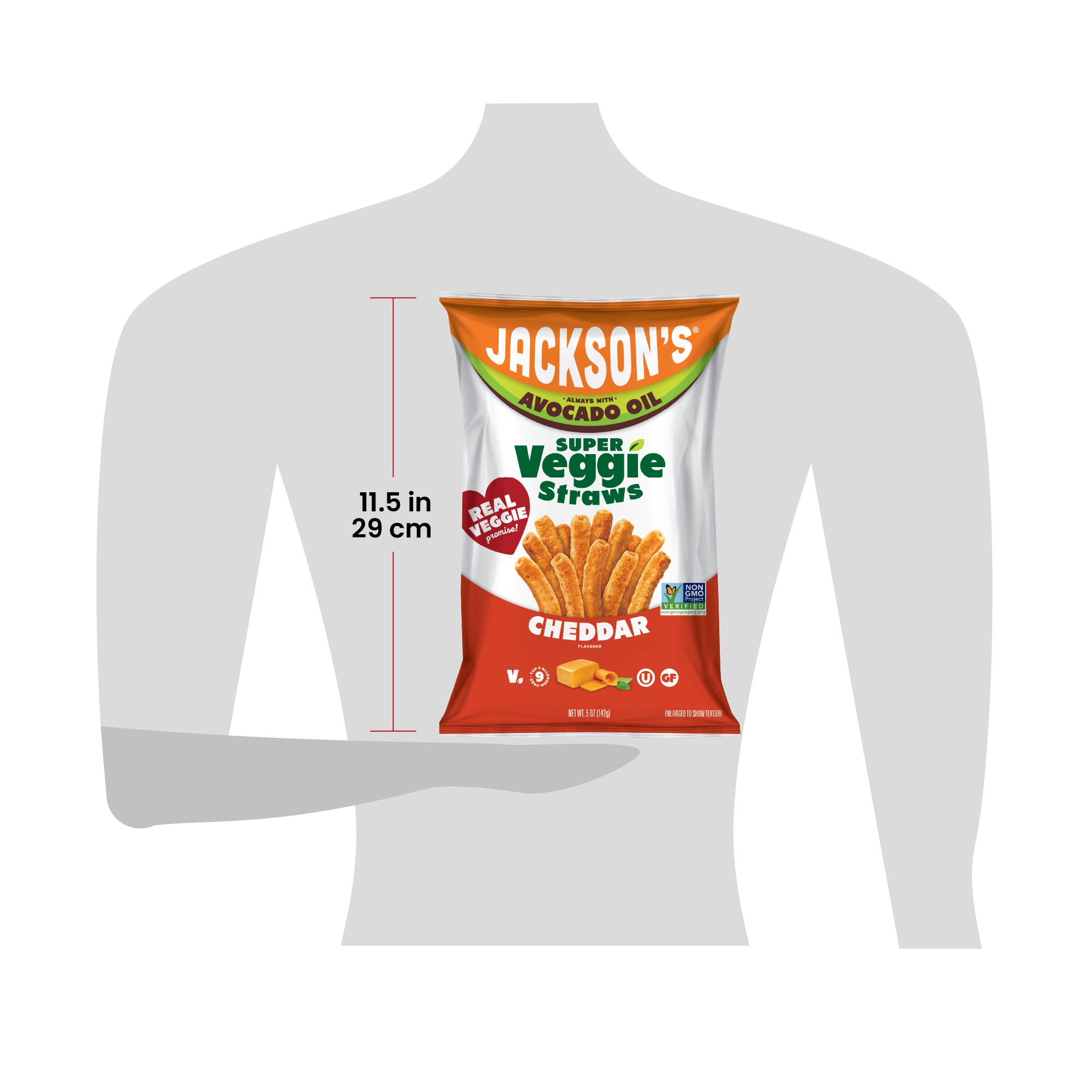 Bag of Jackson's 5oz for scale at 11.5 inches tall