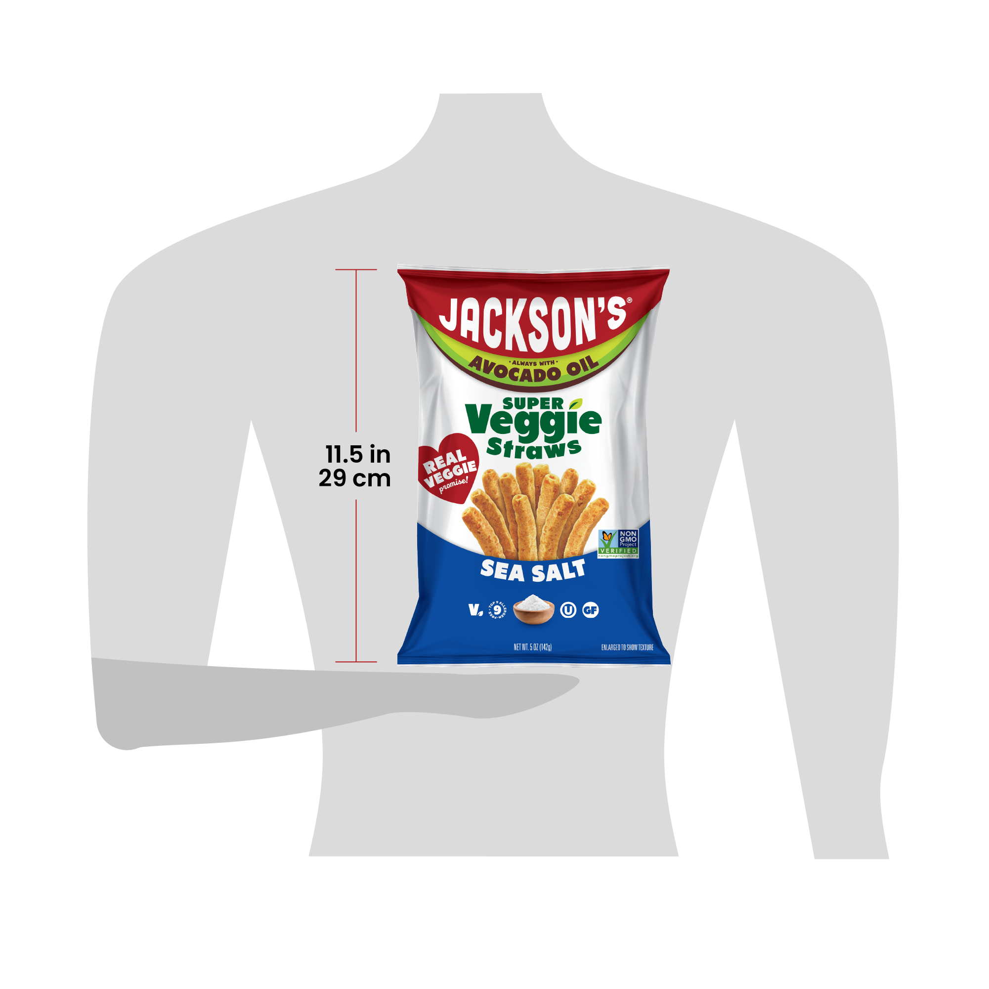 Bag of Jackson's 5oz for scale at 11.5 inches tall