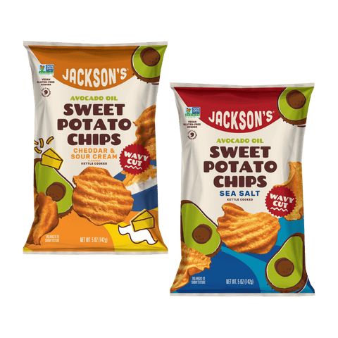 Wavy Variety Pack Sweet Potato Chips in Avocado Oil 5oz (Pack of 8)
