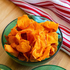 Dive into guilt-free snacking: Gluten-free, vegan Sweet Potato Chips cooked in premium avocado oil